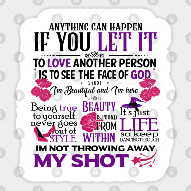 Broadway Motivational Quotes - Broadway Musicals - Sticker | TeePublic